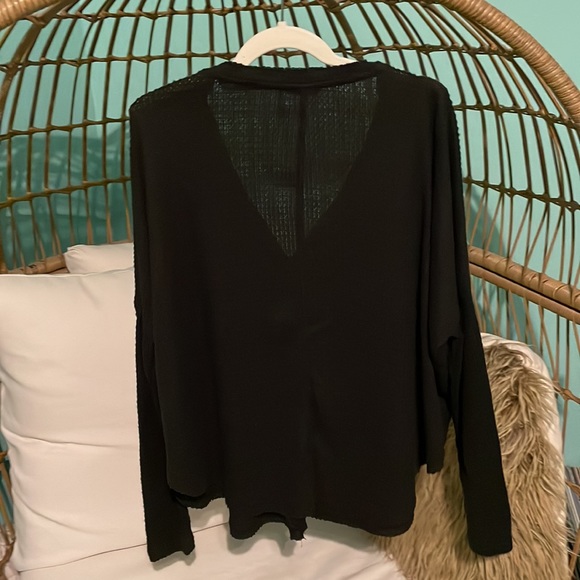 Black waffle Henley - Picture 6 of 6